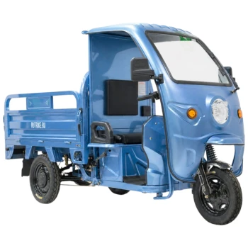 Грузовой электротрицикл Rutrike Вектор Кабина 1500 60V1200W Тёмно-синий