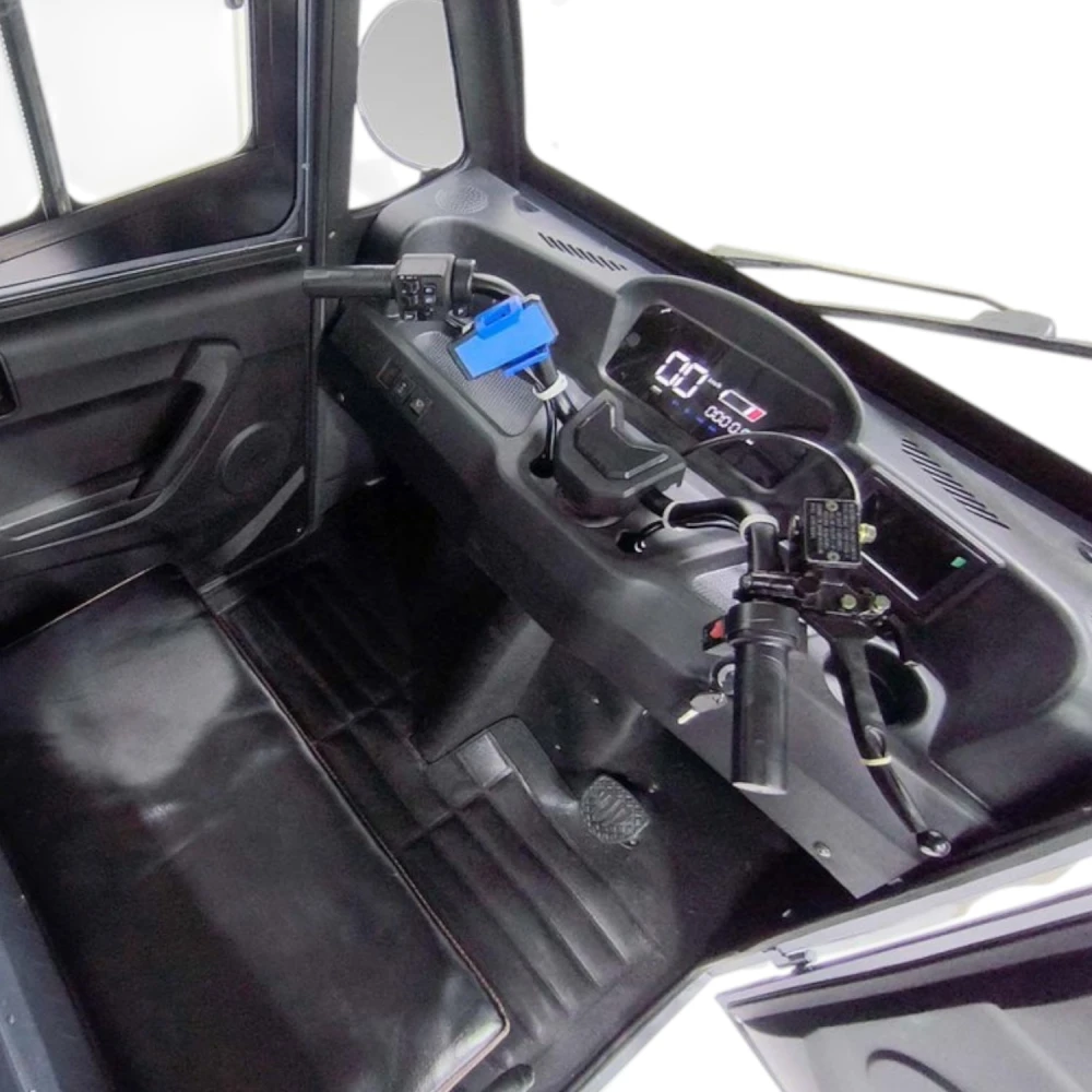 Грузовой электротрицикл Rutrike КАРГО Кабина Дуал NEXT обогрев 72V 2000W Тёмно-зелёный 8